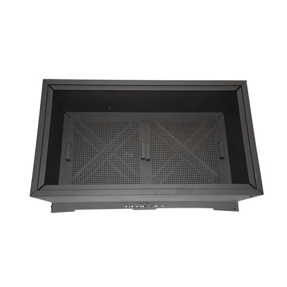 Blue Sky Outdoor Living Rectangle Steel Peak Smokeless Patio Fire Pit, Black