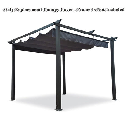 Outdoor Patio Pergola Replacement Canopy Top Cover Gazebo Replacement Shade Cover (Gray-for 10x10 Ft Pergola Frame)