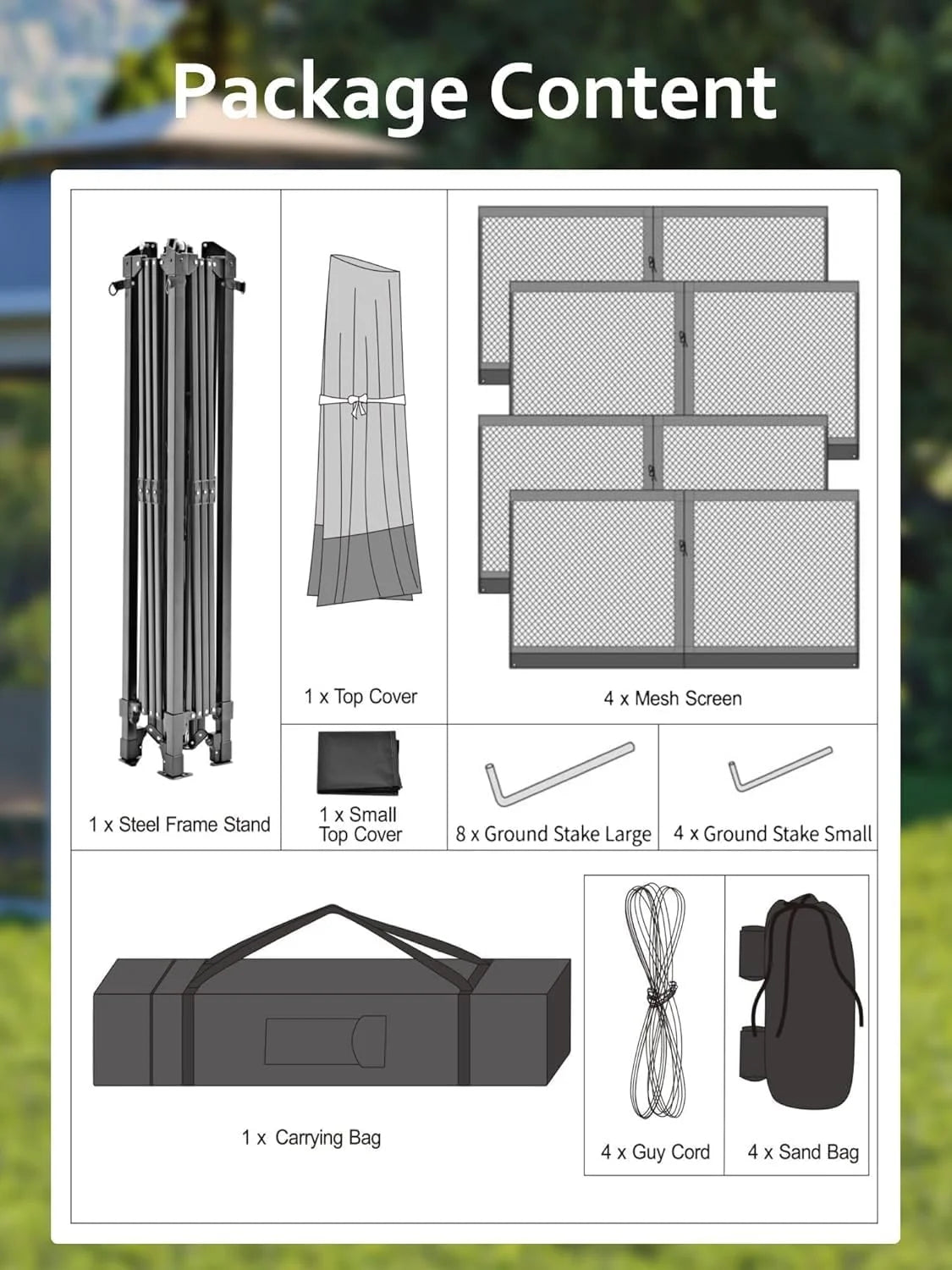 Instant Pop Up Patio Gazebo 13x13FT Canopy Tent with Full Netting for Family Parties and Outdoor Activities(Olive)