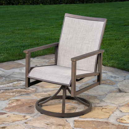 SunVilla Royce 9-piece Sling Outdoor Patio Dining Set