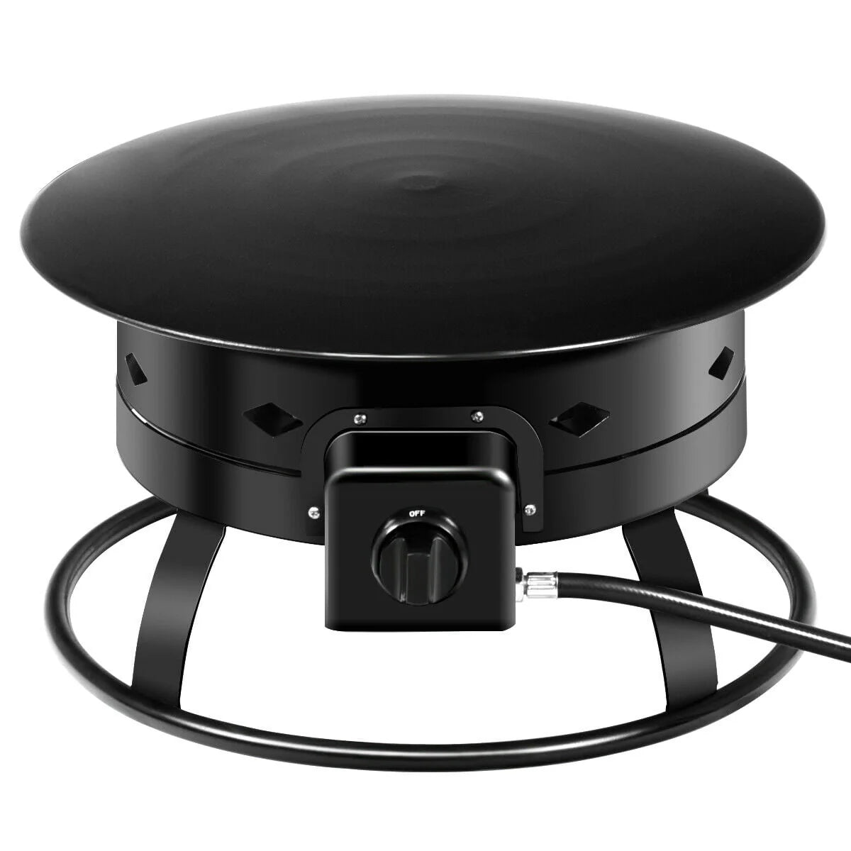 Costway Portable Fire Pit Outdoor 58,000 BTU Propane Patio Lava Rocks Camping Events