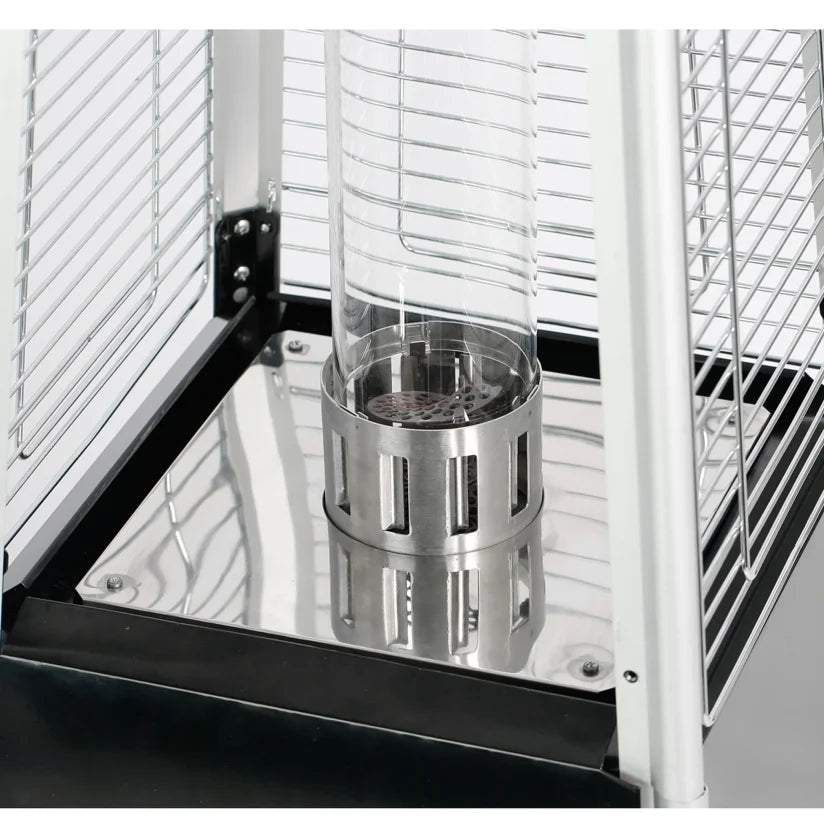 HeatMaxx Pyramid Patio Heater 89.5 in. 40,000 BTU Outdoor Propane Heater, Spiral Flame Patio Heater