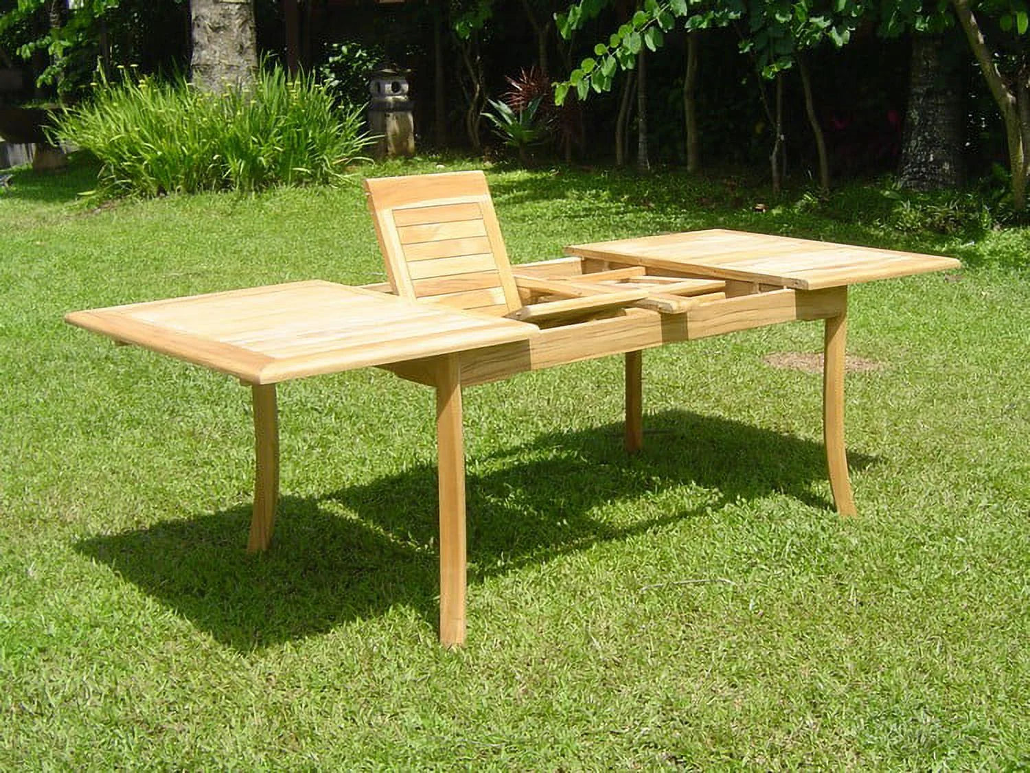 Teak Dining Set: 6 Seater 7 Pc: 94" Rectangle Table & 2 Stacking Arbor Arm & 4 Armless Chairs Outdoor Patio Grade-A Teak Wood WholesaleTeak #WMDSAB15