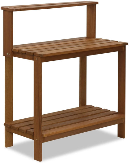 LiTian FG17478 Tioman Outdoor Patio Furniture Hardwood Potting Bench, Natural