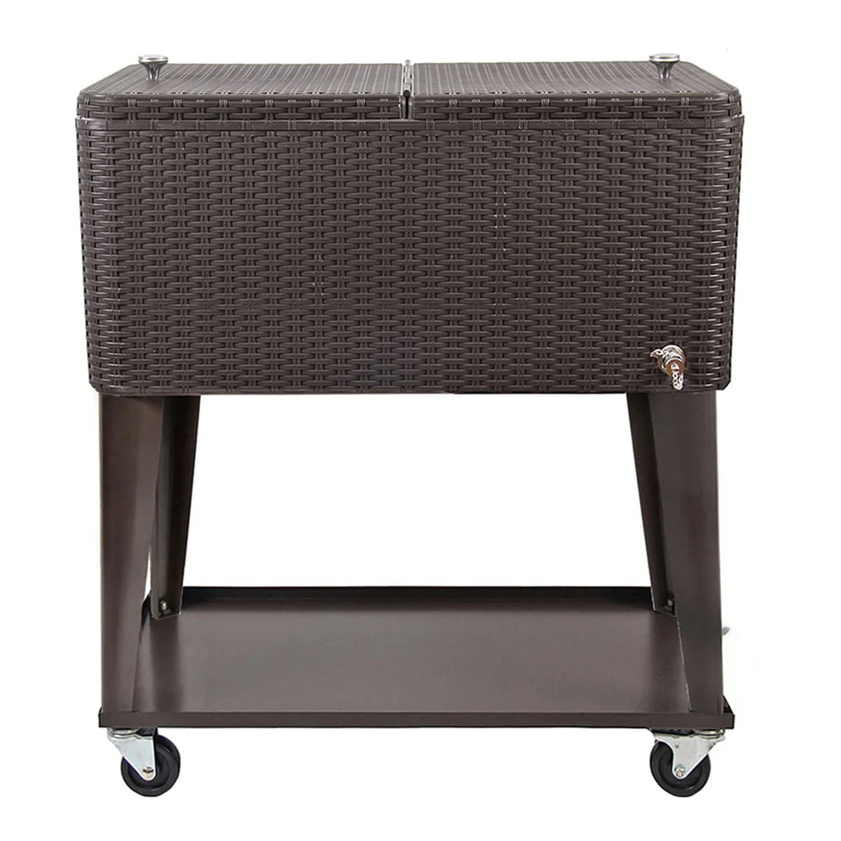 Clevr Outdoor Patio 80 quart Party Portable Rolling Cooler Wheeled Ice Chest
