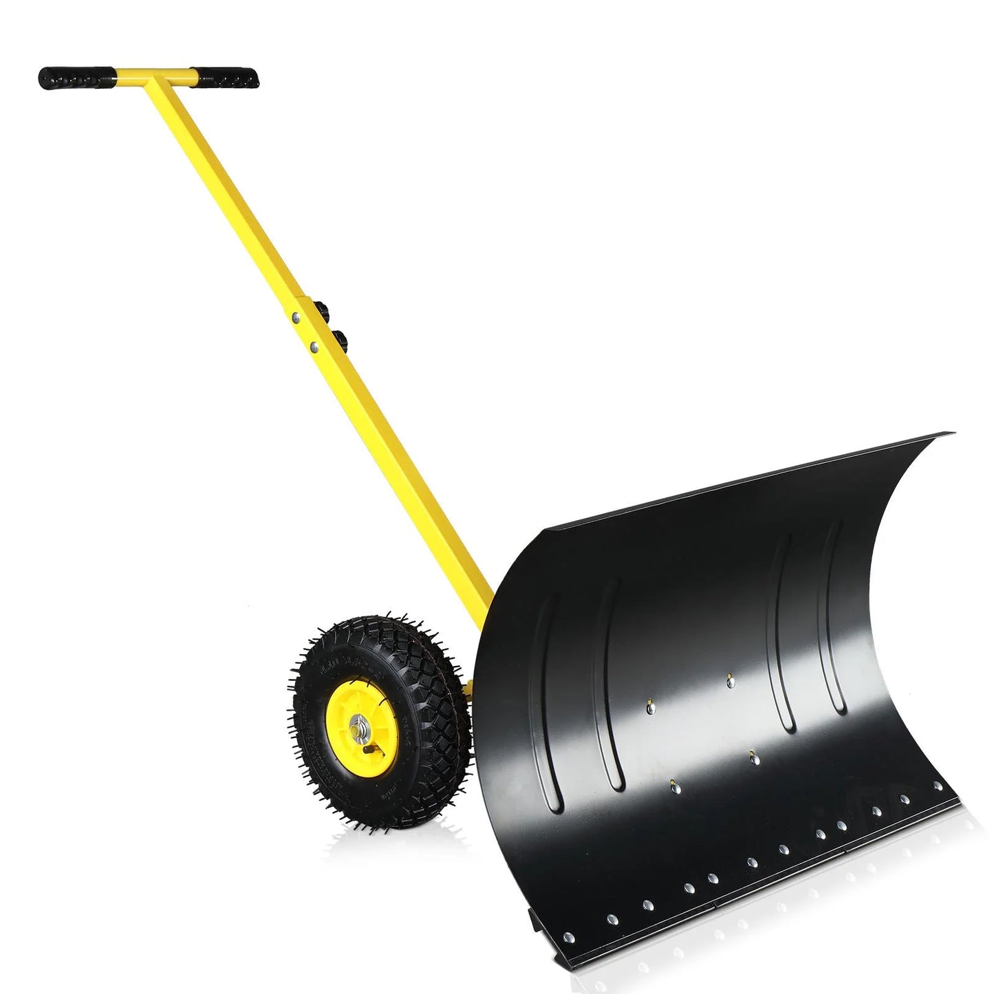 OverPatio Snow Shovels Heavy Duty Snow Pusher Large Blade Plow Snow Remove Tool with Adjustable Handle