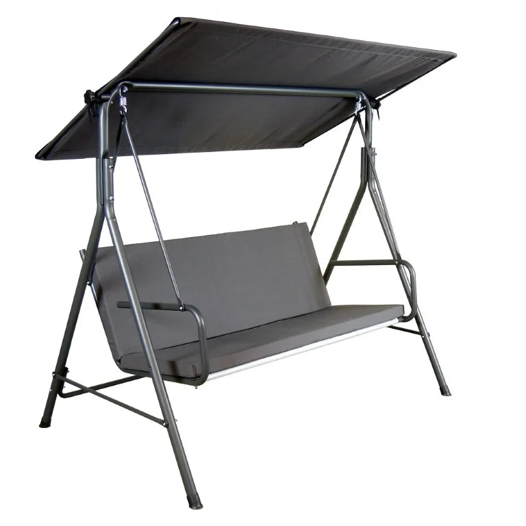 Made in Italy SUNJOY Outdoor Porch Swing, 2 Seat Patio Metal Swing with Adjustable Canopy