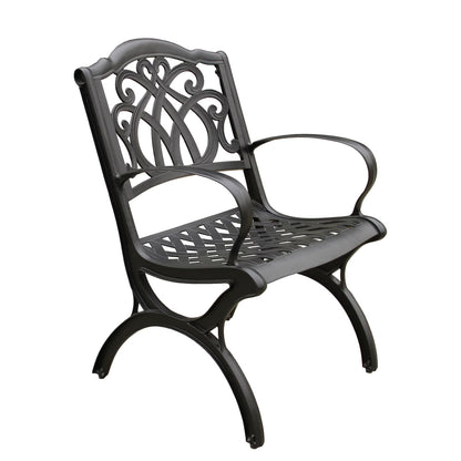 Oakland Living Corporation Ornate Traditional Outdoor Cast Aluminum Patio Dining Chair Bronze