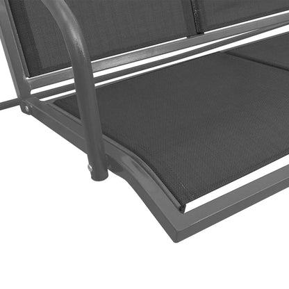 vidaXL Patio Swing Chair Outdoor Swing Bench with Adjustable Canopy Swing Seat