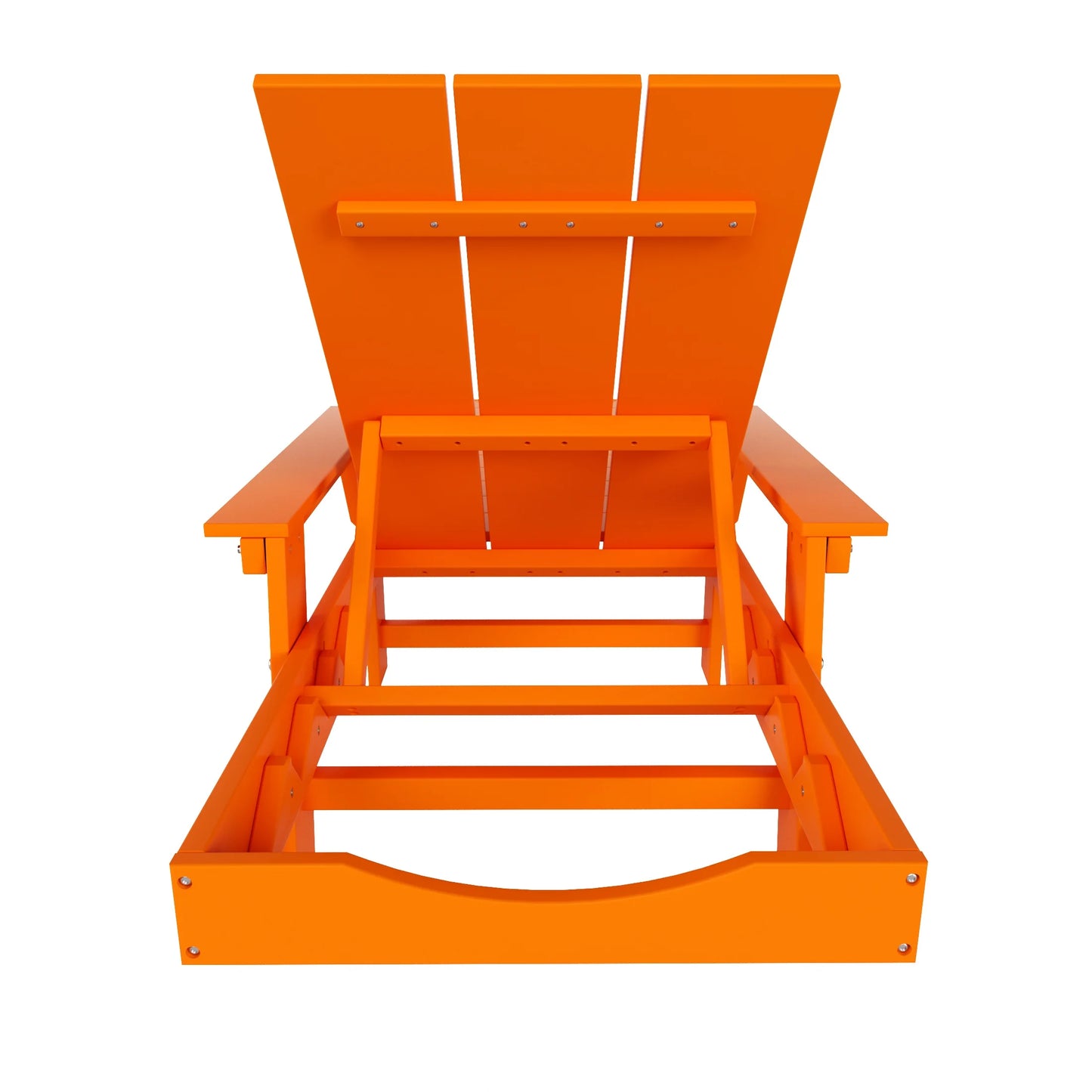WestinTrends Shoreside Poly Reclining Chaise Lounge for Outdoor, Patio, Garden, Orange