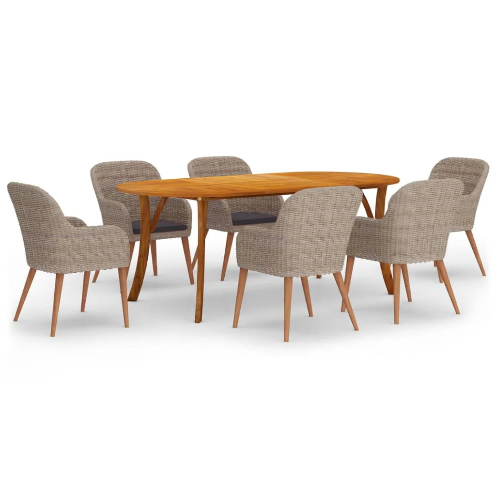 vidaXL Patio Lounge Set 8 Piece Sectional Sofa with Cushions Solid Wood Pine