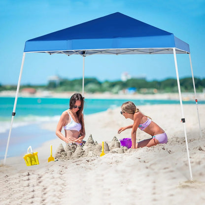 Abba Patio 10'x10' Outdoor Pop up Canopy Tent w/Carry Bag, Blue