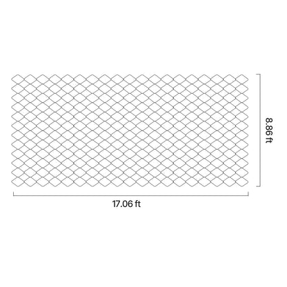 KFFKFF Gravel Grid, 4 Inch Depth, 17.06 x 8.86 FT/5200 x 2700 mm, Supports 1880 LBS Per Sq ft, Permeable Ground Stabilizer for Garden, Patio, Walkway, RV Parking Slopes