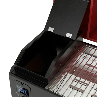 Topcobe Outdoor Portable Tabletop Pellet Grill and Smoker with Digital Control System for BBQ, Cooking Space for Backyard, Patio and Parties-Red