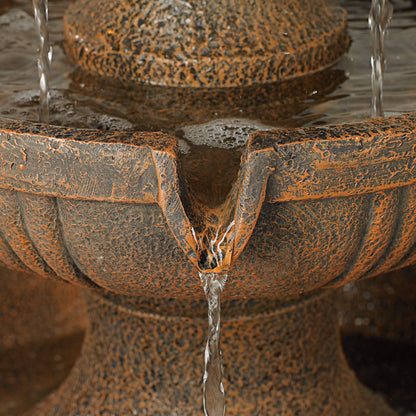Ravenna 43" High Large Italian Indoor Outdoor Decor Faux Stone Floor Fountain Waterfall Outside Garden Patio