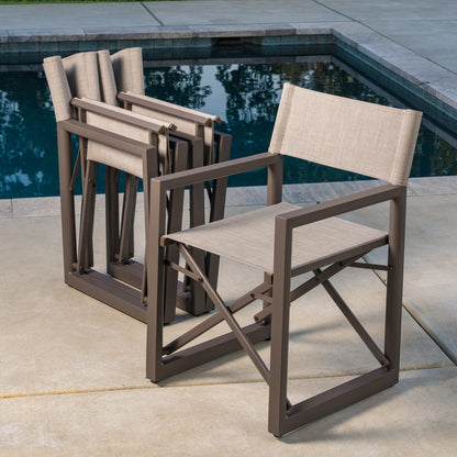 SunVilla Anchor 9-piece Outdoor Patio Dining Set with Folding Chairs