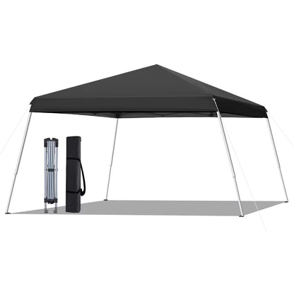 10x10 Pop Up Canopy Tent With Durable Silver Coated Cover And Adjustable Slant Legs, Easy Setup Outdoor Patio Instant Sun Shelter - Blue, Included 1 x Storage Carry Bag, 4 x Guylines, 8 x Stakes