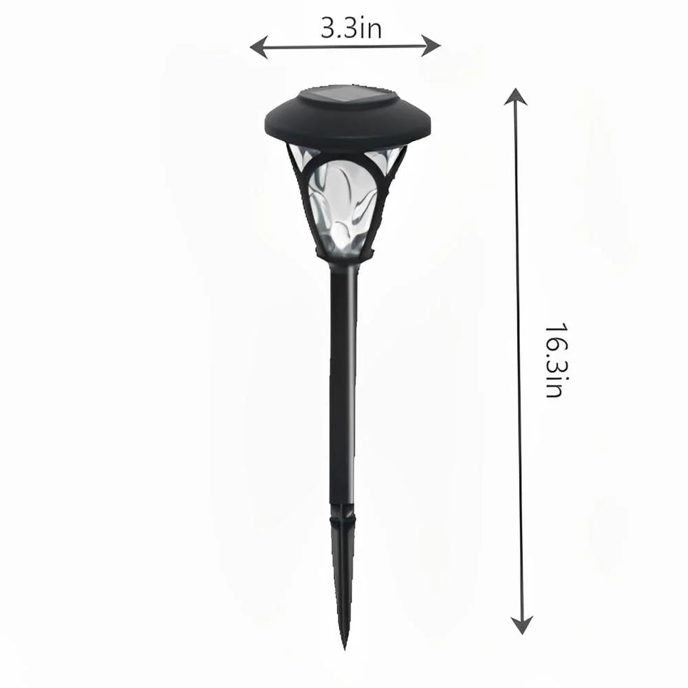 Maraawa 12 Packs Solar Pathway LED Lights 12 Hrs Landscape Waterproof Sun Powered Garden Lighting for Yard Patio Walkway Outdoor - Warm White