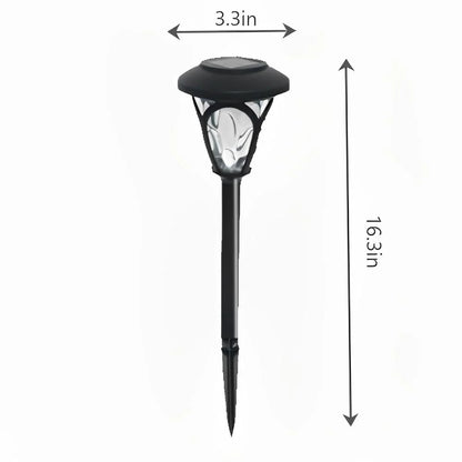 Maraawa 12 Packs Solar Pathway LED Lights 12 Hrs Landscape Waterproof Sun Powered Garden Lighting for Yard Patio Walkway Outdoor - Warm White