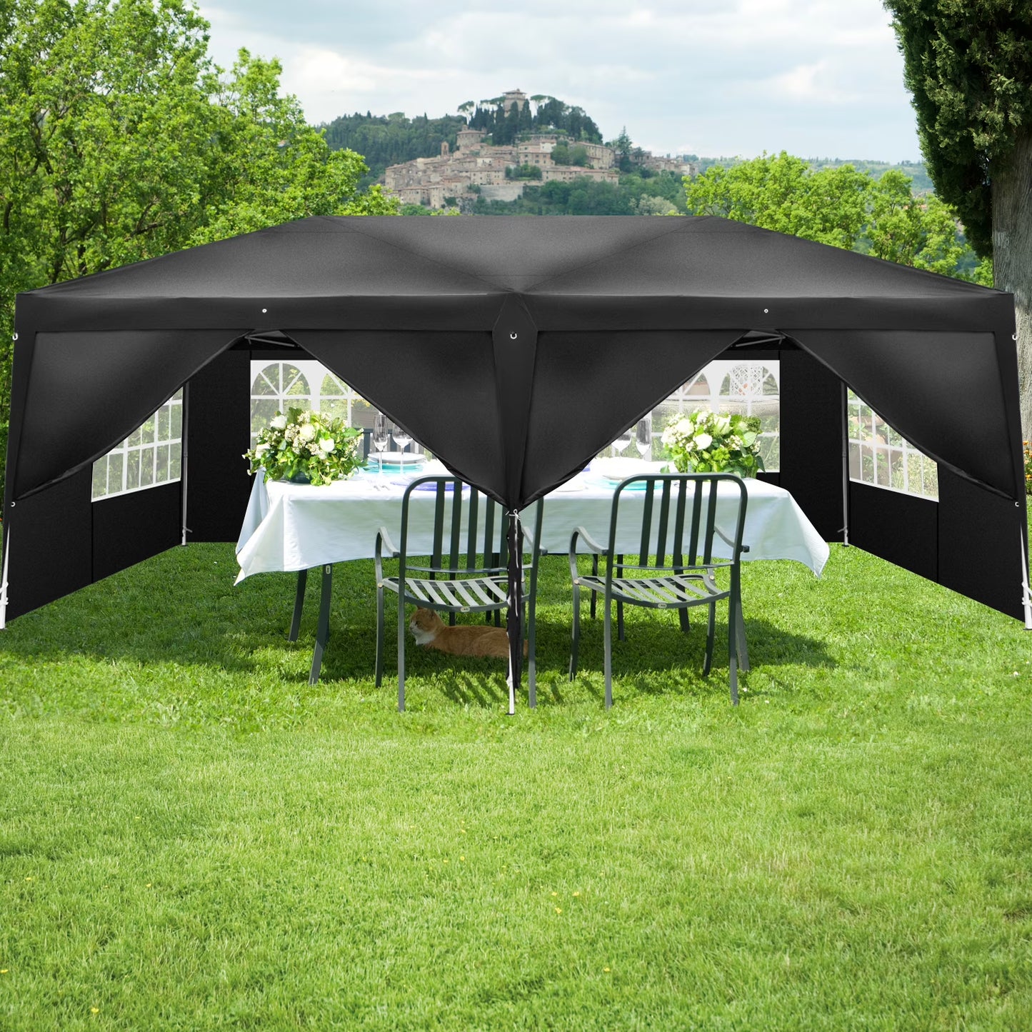Zimtown 10'x 20' Patio EZ POP UP Party Tent Wedding Gazebo Canopy Marquee 6 Walls