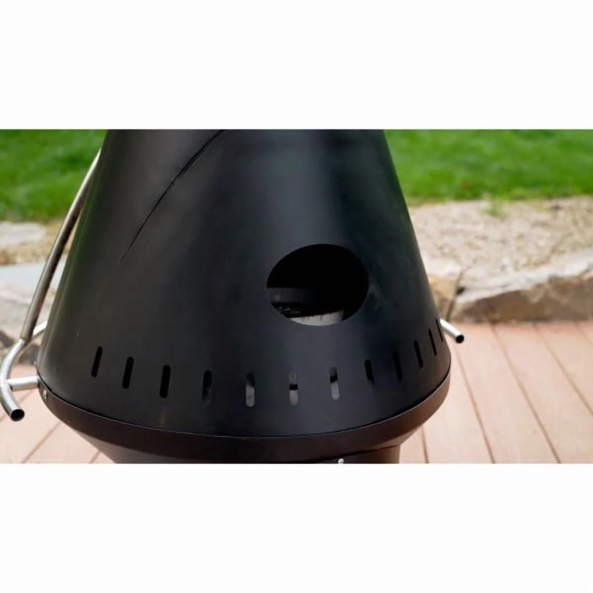 Cuisinart Chimenea Propane Fire Pit, 40,000 BTU Adjustable Gas Fire Pit for Patios, Includes Lava Rocks, Directional Heat Shield and Push to Start Ignition