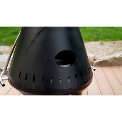 Cuisinart Chimenea Propane Fire Pit, 40,000 BTU Adjustable Gas Fire Pit for Patios, Includes Lava Rocks, Directional Heat Shield and Push to Start Ignition