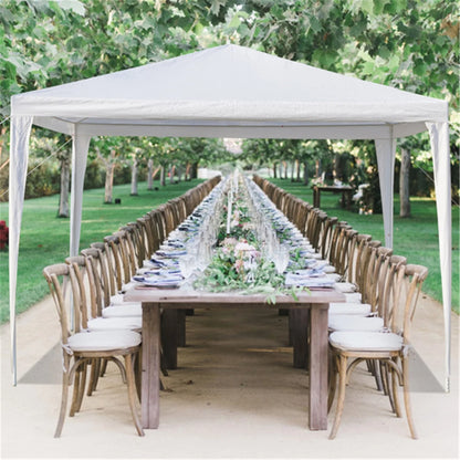 Outdoor Party Tent with 4 Side Walls, 10' x 10' White Backyard Tent for Outside, 2021 Upgraded Patio Gazebo Sunshade Shelter, Outdoor Wedding Canopy Tent for Parties Garden Pool