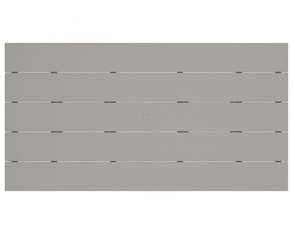 POLYWOOD 37" x 72" Farmhouse Patio Bar Table with Weather-Resistant Design, Slate Grey