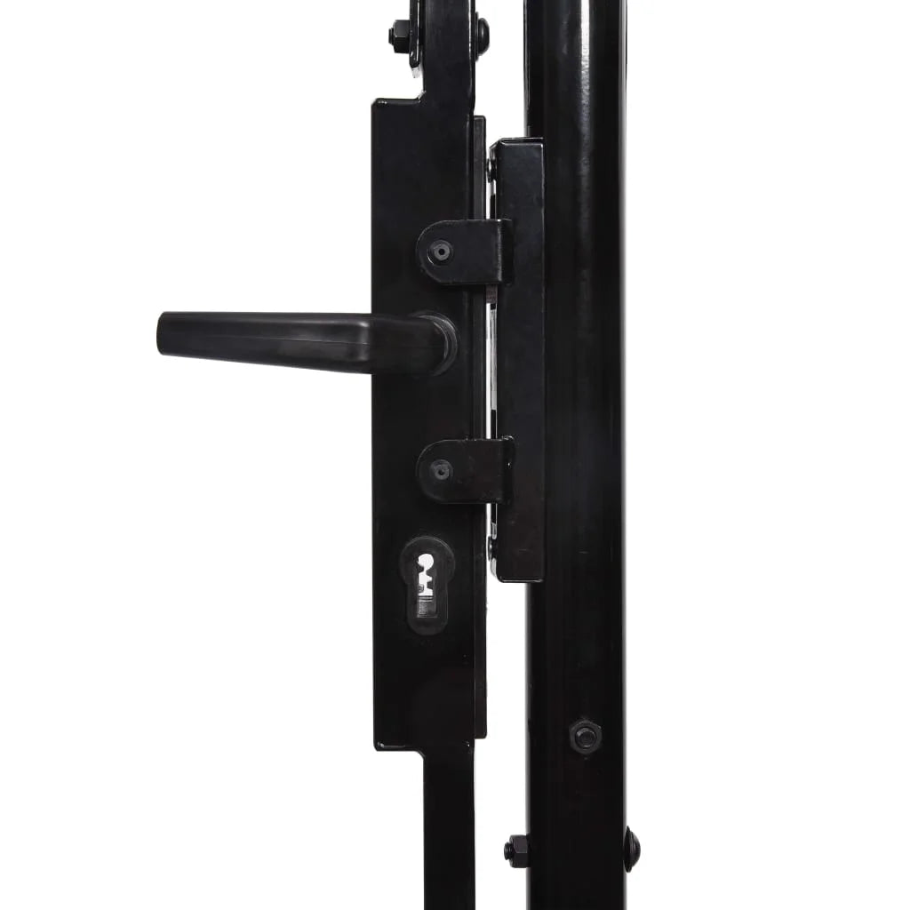 VidaXL Multi Sizes Double Door Fence Gate with Spear Top Outdoor Patio Barrier
