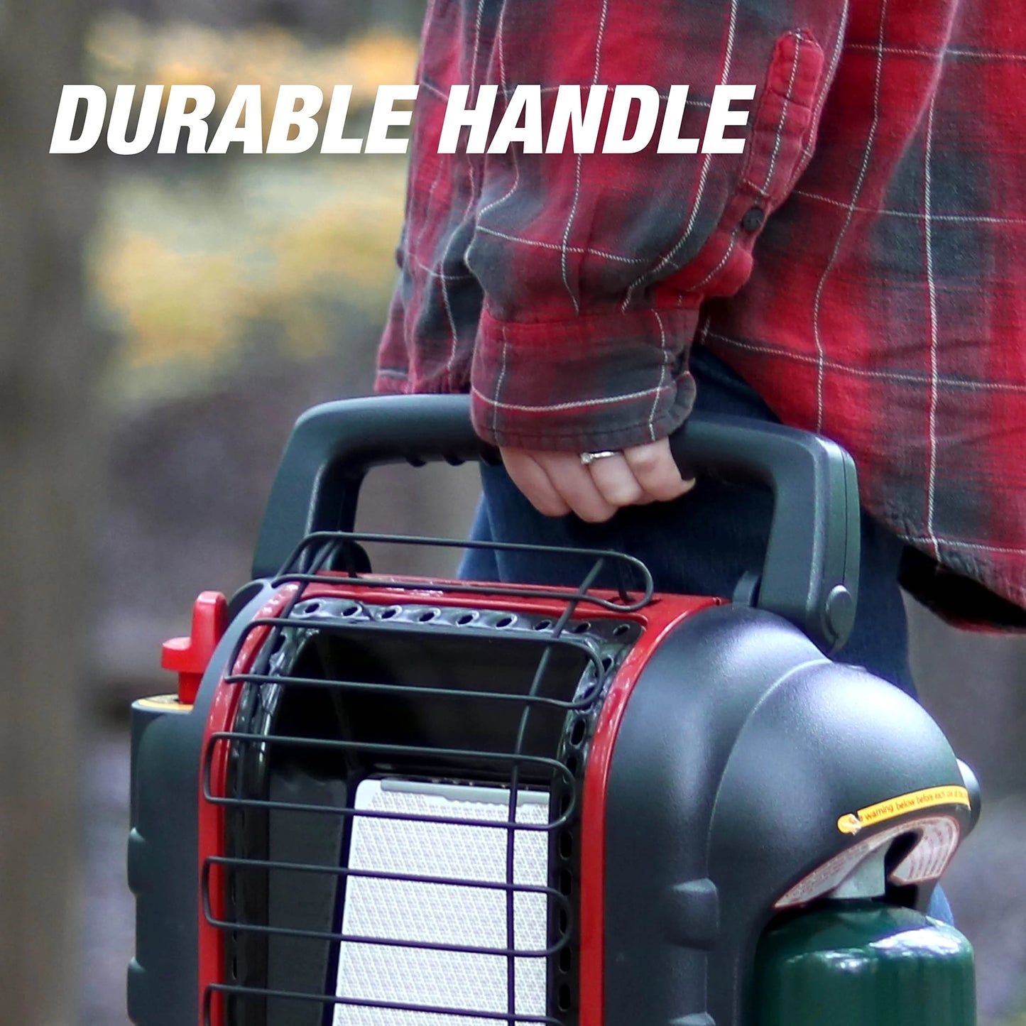 Portable Buddy Heater MH9BX 4,000-9,000 BTU Indoor-Safe Propane Radiant Heater For Campers, Workshops, Job Sites, Patios & More - Red, Black