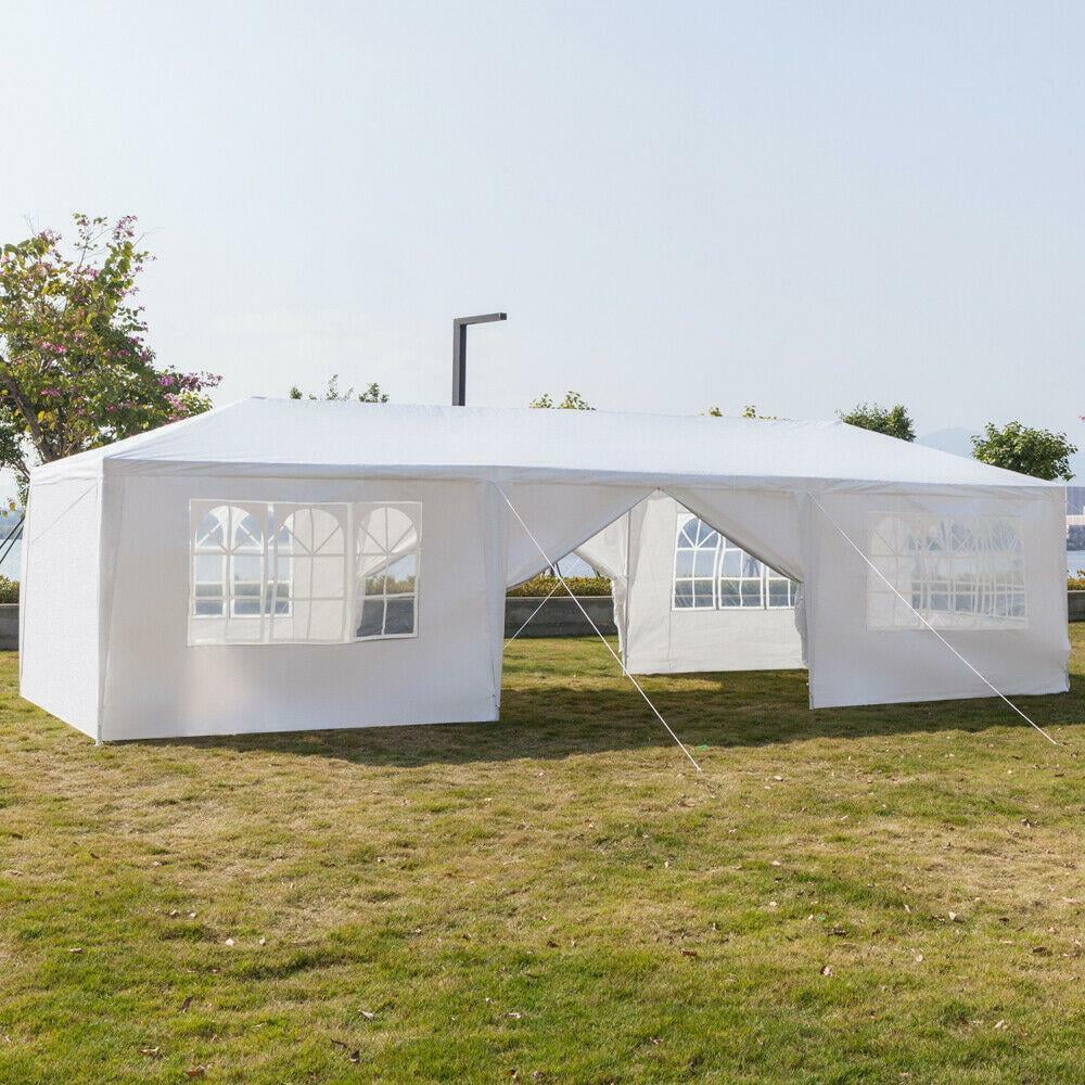 Veado Outdoor Party Tent, Patio Canopy Tent Gazebo with Removable Sidewalls Instant Event Tent for Cater Events Wedding Birthday Pavilion Beach BBQ (10'x30')