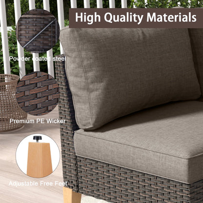 POCASSY 92.71" Wide Outdoor Reversible Patio Sectional with Cushions