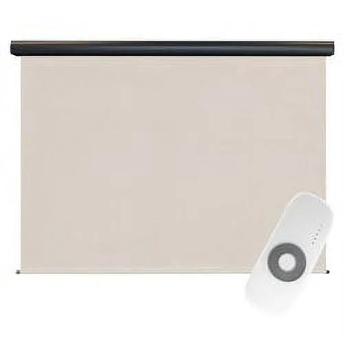 Keystone Fabrics Premium Motorized Outdoor Patio Sun Shade 4ft Wide (Cream)