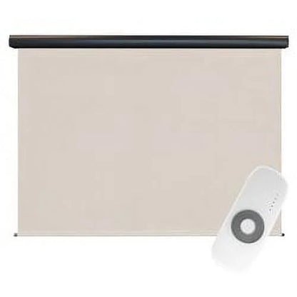 Keystone Fabrics Premium Motorized Outdoor Patio Sun Shade 4ft Wide (Cream)