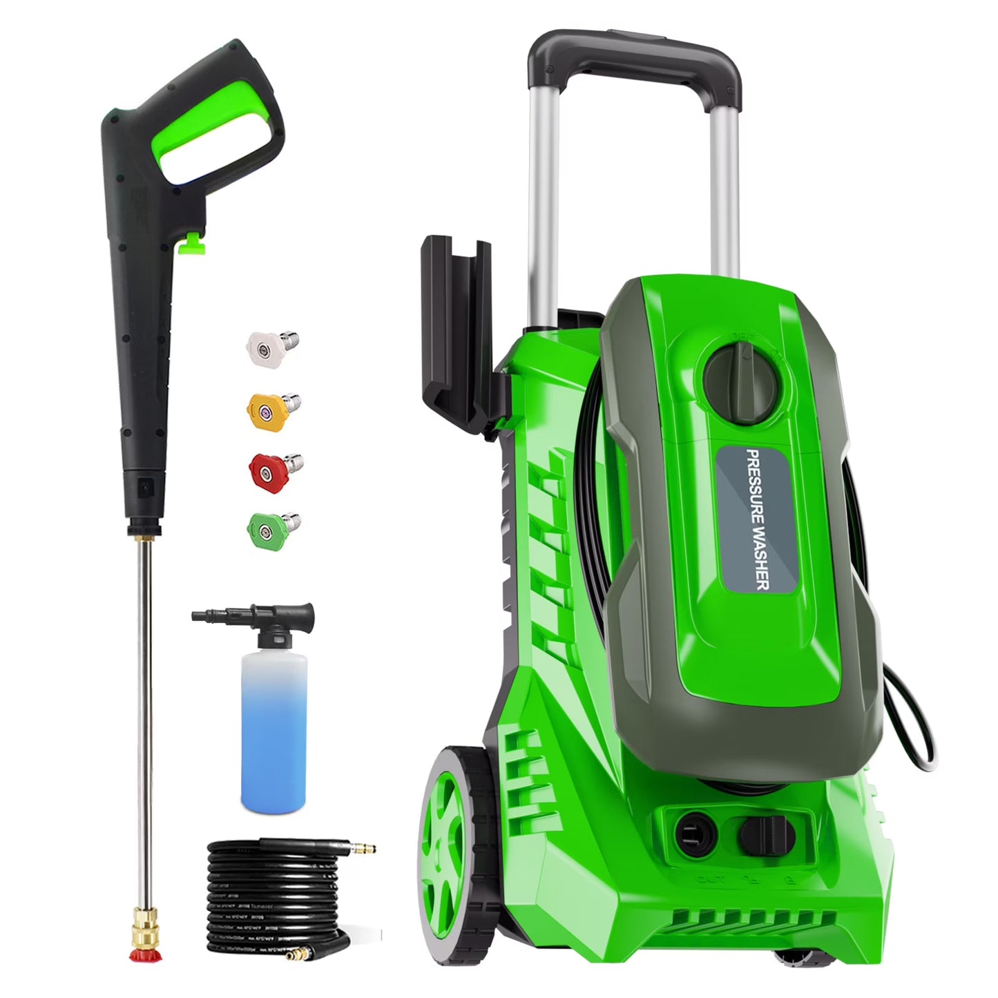 Electric Pressure Washer Power Washer - 4800PSImax 2.8GPM Wash Machine Electric Powered with Foam Cannon for Car, Floor, Garage, Patio Washing