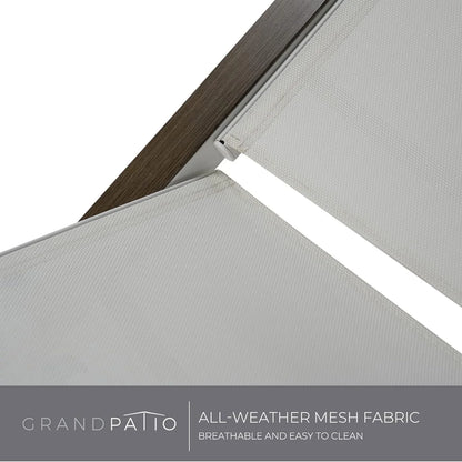 Grand Patio Steel 4 Adjustable Position and Portable Wheels Outdoor Chaise Lounge - Set of 2