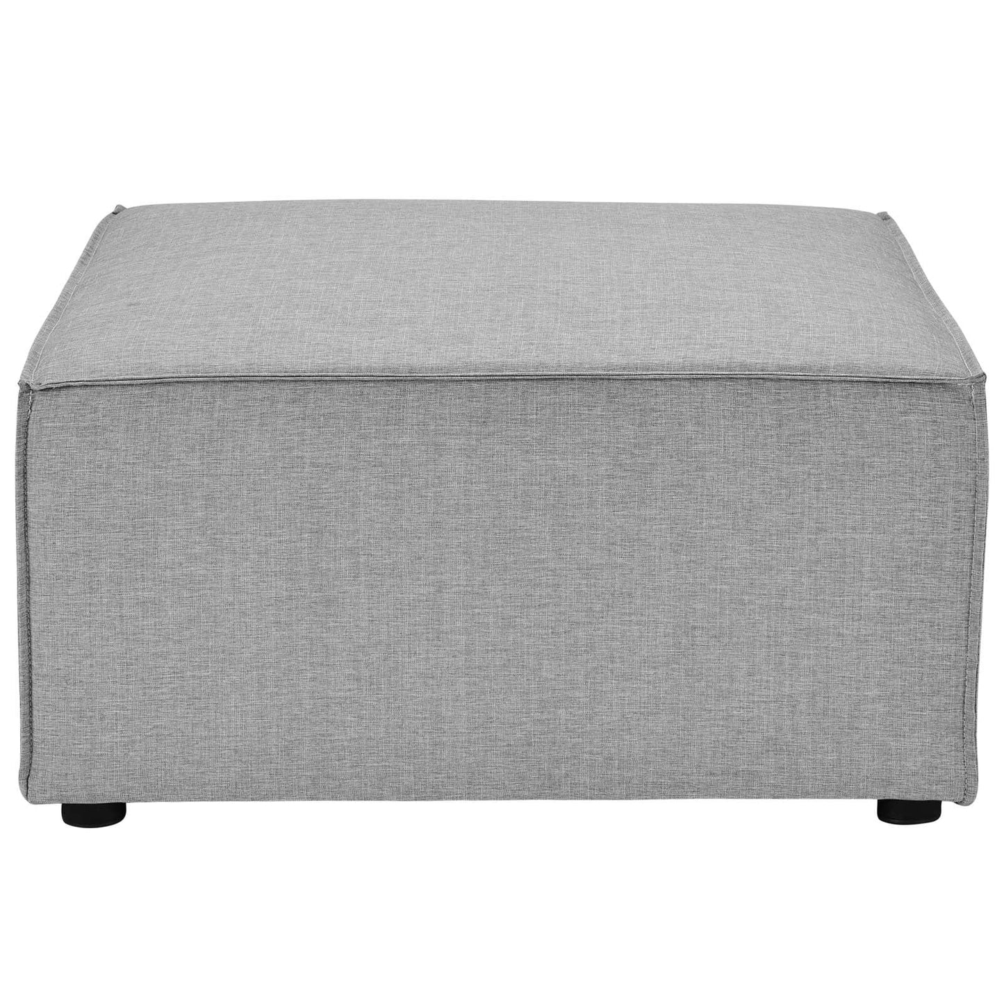 Modway Saybrook Outdoor Patio Upholstered Loveseat and Ottoman Set in Gray
