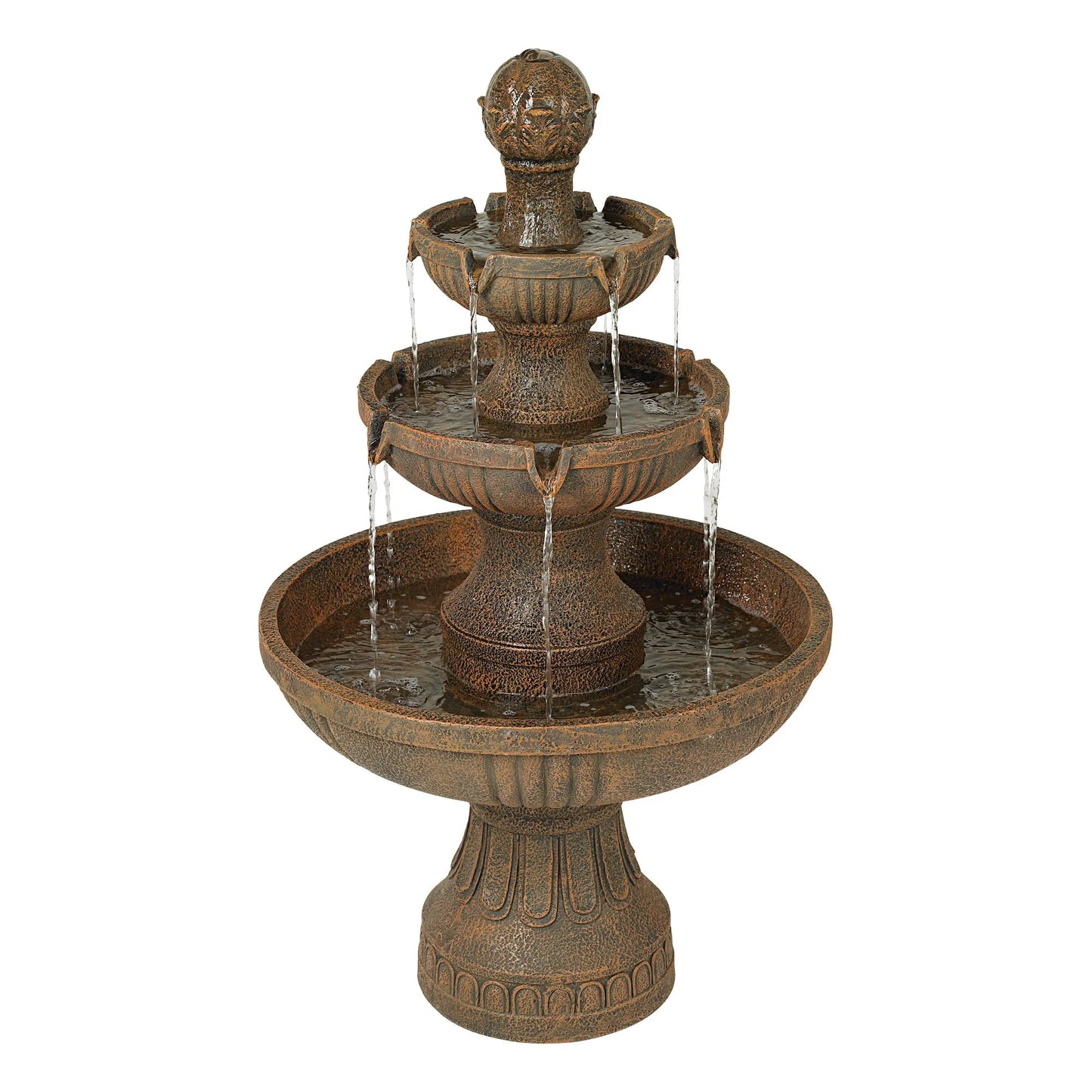 Ravenna 43" High Large Italian Indoor Outdoor Decor Faux Stone Floor Fountain Waterfall Outside Garden Patio