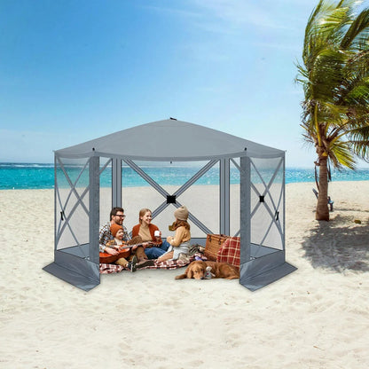 Barara King Outdoor Canopy Tent, Patio Portable Canopy,12' x 12' Outdoor Pop-Up Camping Canopy