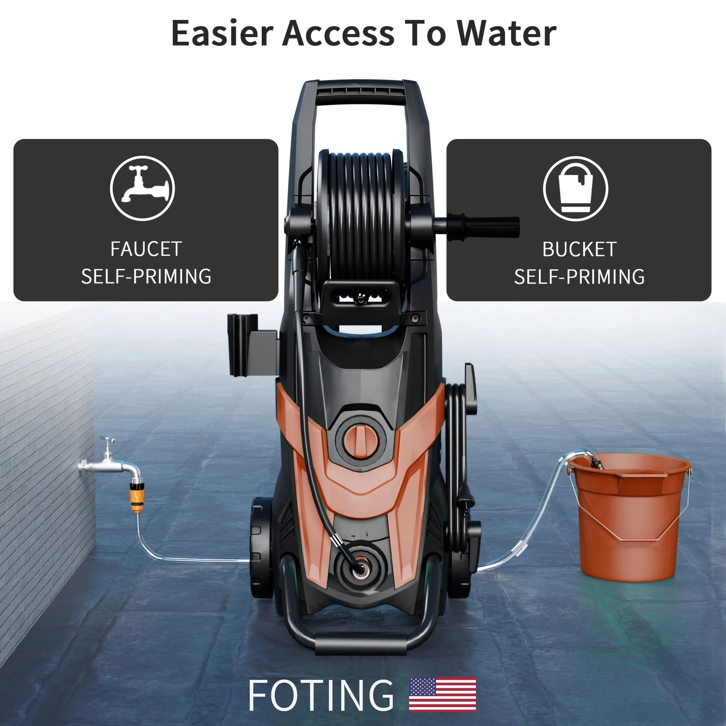 Electric Pressure Washer, 4500 PSI 3.2 GPM Power Washer with 4 Quick Connect Nozzles, High Pressure Cleaning Machine with Foam Cannon for Cars/Fences/Driveways/Patios/Home Cleaning