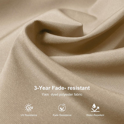 PURPLE LEAF 9 11.5 FT Patio Umbrella White Cantilever Offset Umbrella Rectangle Outdoor Umbrella with 360° Rotation for Garden Deck Pool, Beige