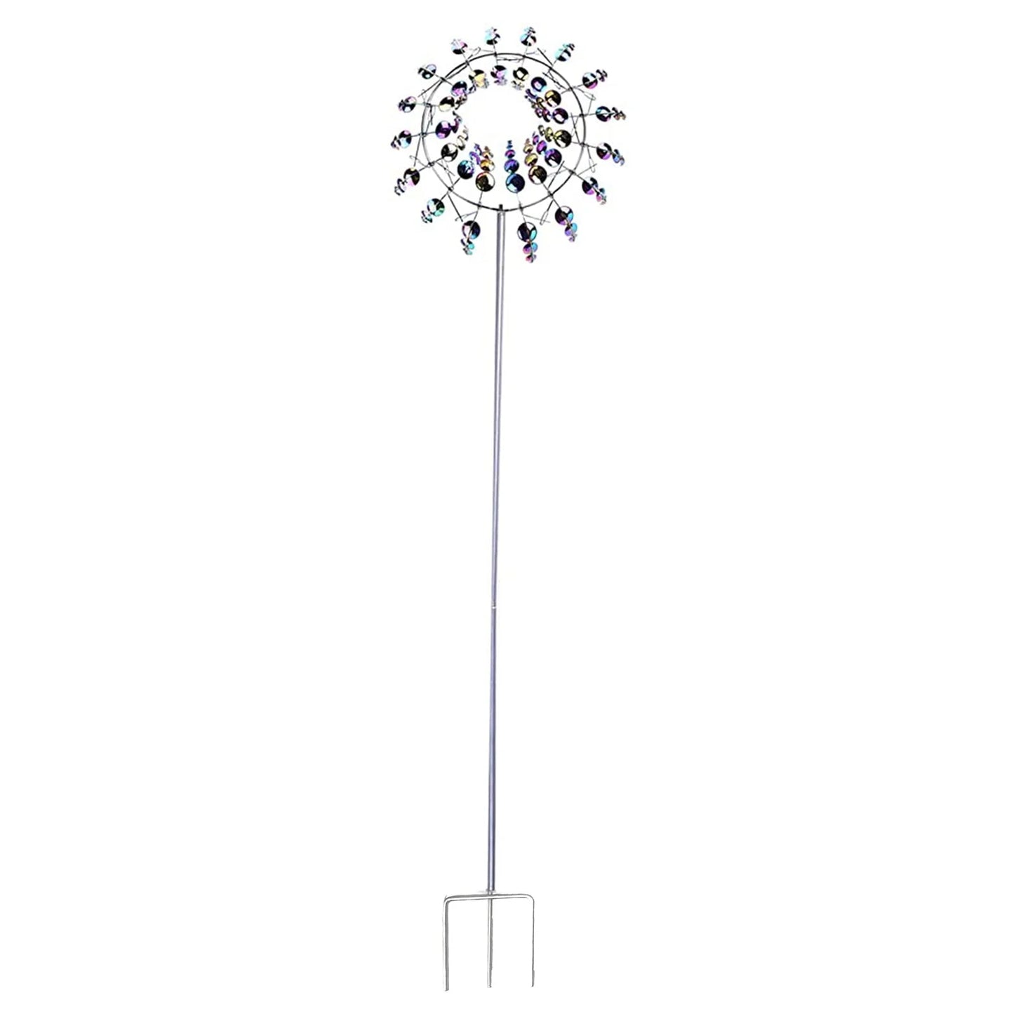 Limei Colorful Wind Spinner 39" Large Vertical Windmill Metal Sculpture Garden Decoration Lawn Ornaments Yard Art Decor Outdoor Pinwheel for Patio