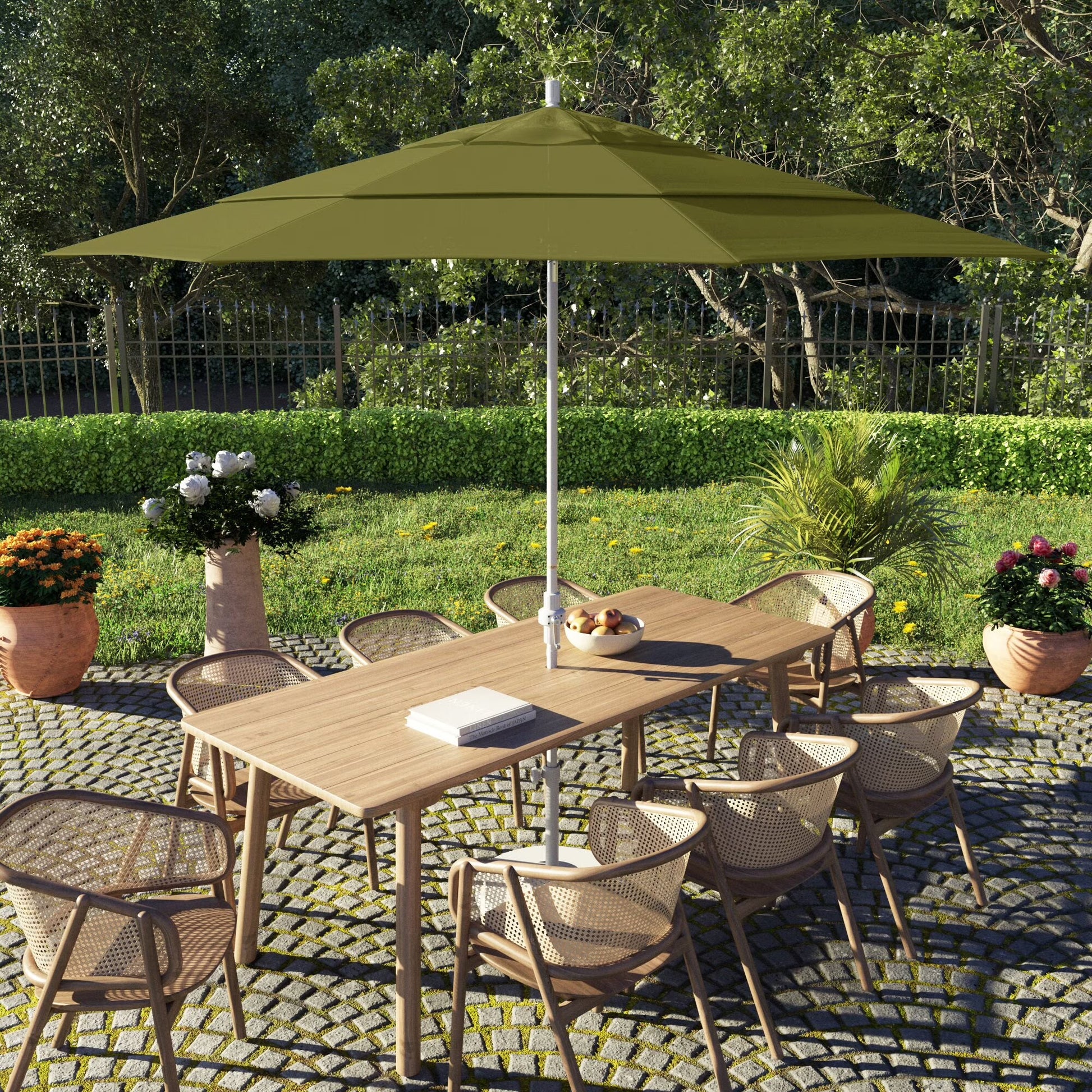 California Umbrella 11' Patio Umbrella in Dolce Mango
