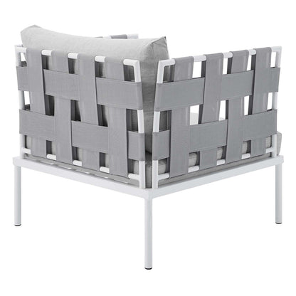 Modway Harmony 7-Piece Sunbrella® Outdoor Patio Aluminum Sectional Sofa Set in Gray Gray