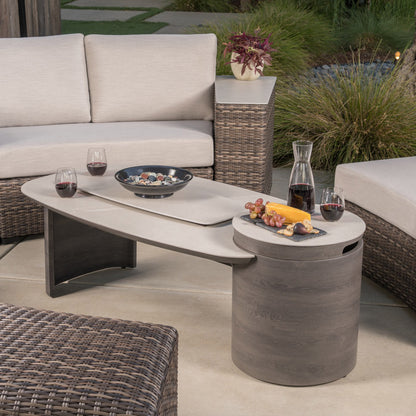 SunVilla Middleton 7-piece Fire Outdoor Patio Sectional Seating Set