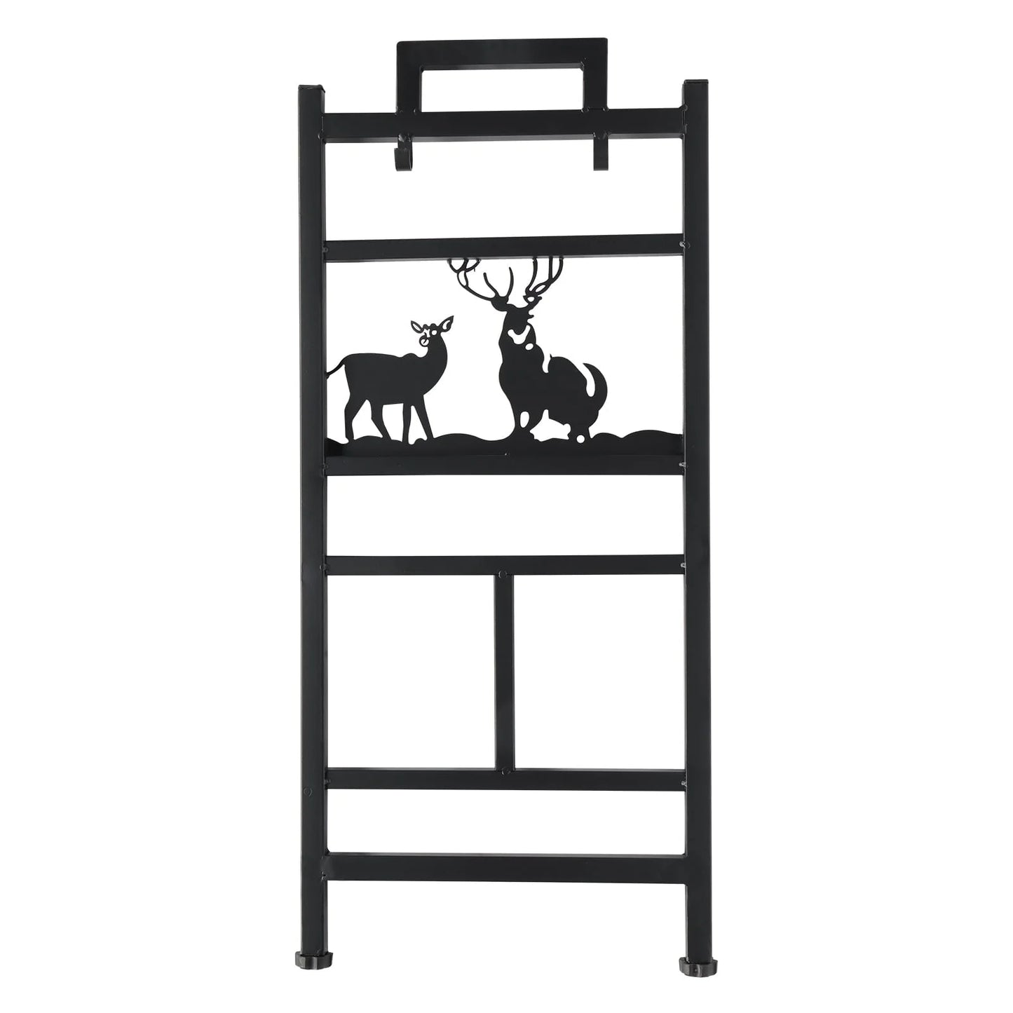 OverPatio Firewood Rack Fireplace Tool Rack Indoor Wood Holders Fireplace Tools Set Tongs Accessories