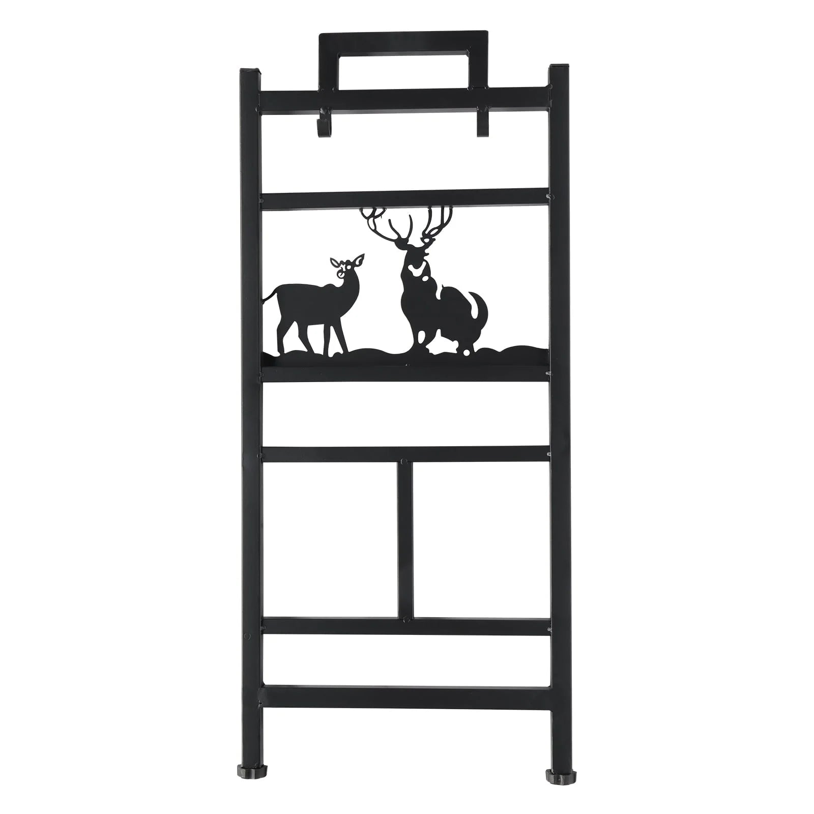 OverPatio Firewood Rack Fireplace Tool Rack Indoor Wood Holders Fireplace Tools Set Tongs Accessories