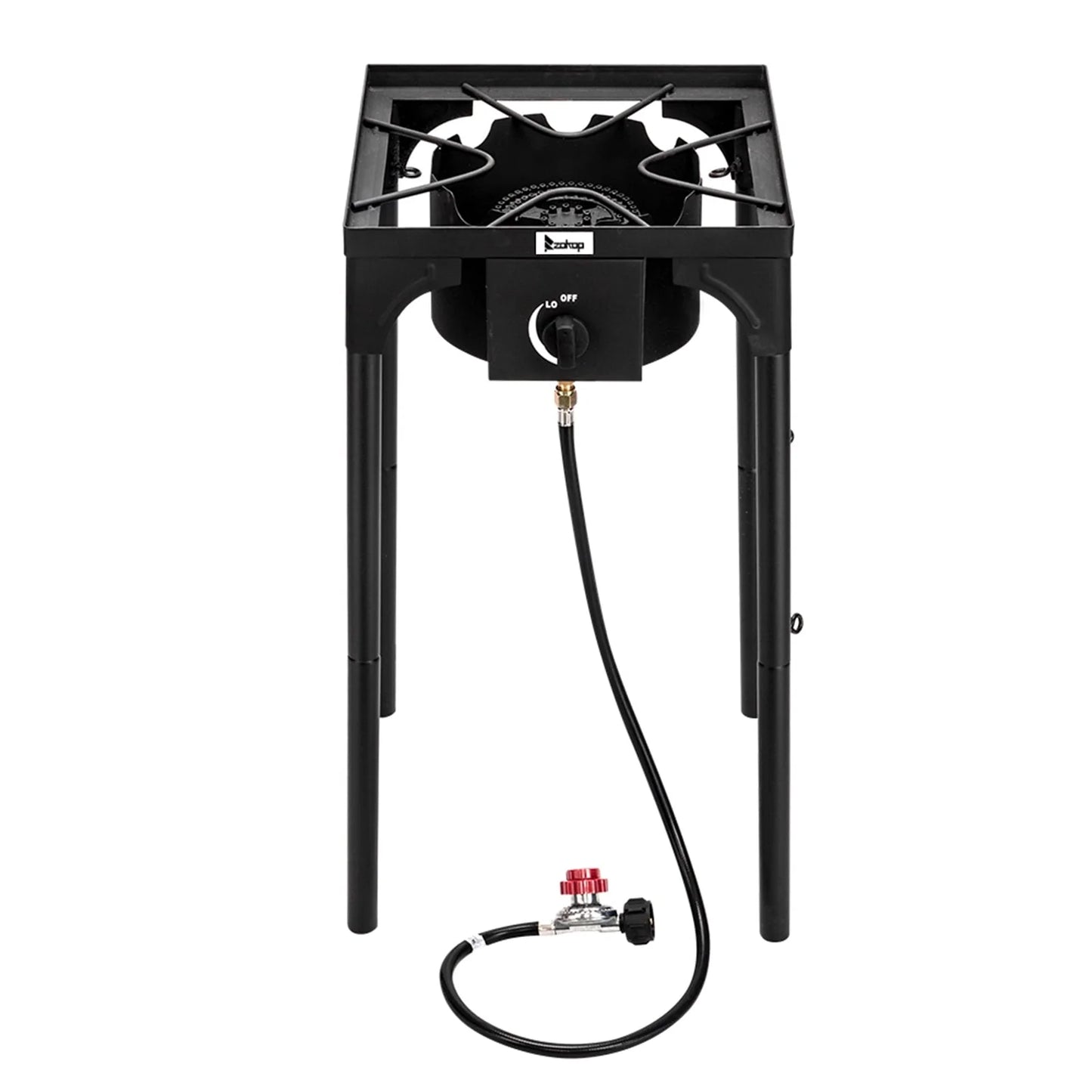 Outdoor Camp Stove High Pressure Propane Gas Cooker Portable Cast Iron Patio Cooking Single Burner