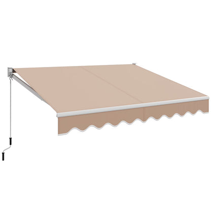 Costway 10' x 8' Retractable Awning Patio sun shade w/Crank Handle