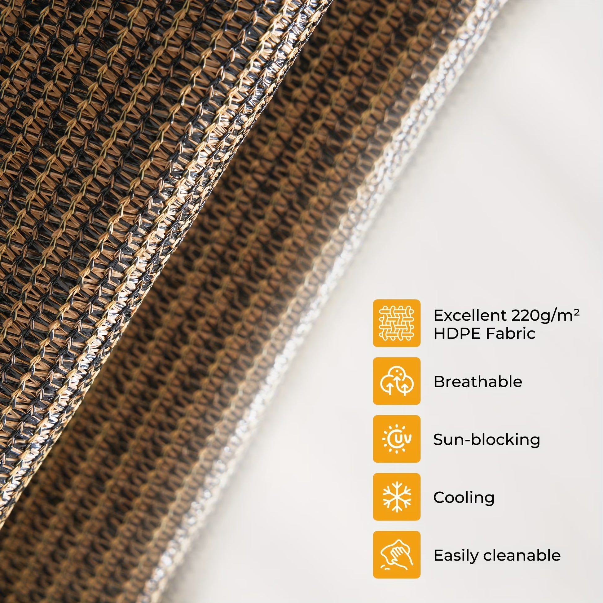 Outdoor Roller Shades - Waterproof Cordless Sun Shade for Patio, Porch & Pergola - 6'x6' & 8'x6' in Mocha/Khaki